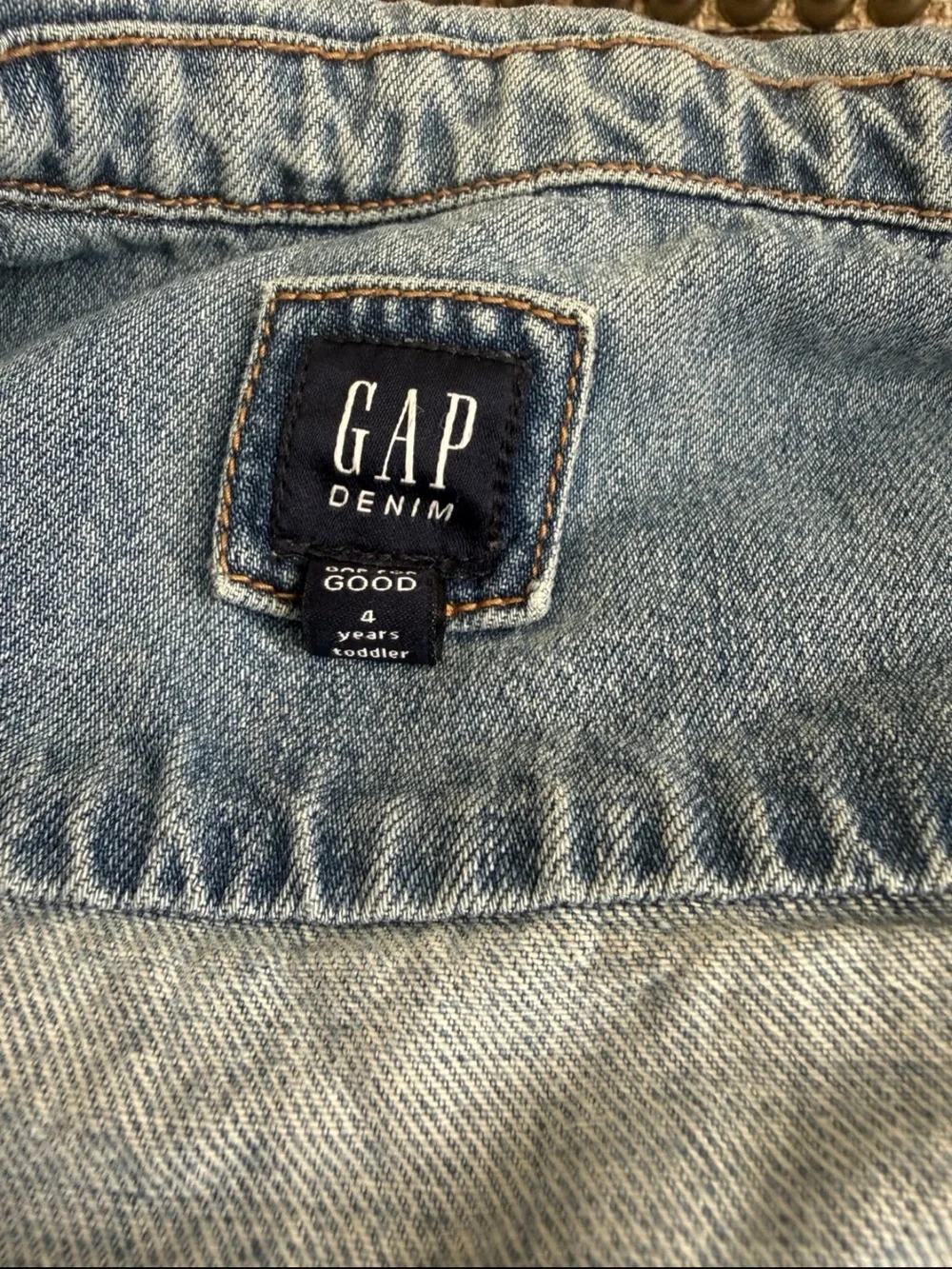GAP Denim Jean jacket for 4T kids light washed distressed